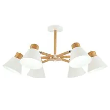 EVOLUCE SLE103702-06 Светильник потолочный Светлое дерево, Белый/Белый E27 6*60W