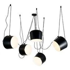 EVOLUCE SLE120643-05 Светильник подвесной Черный/Черный E27 5*40W