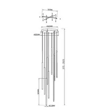 Maytoni Decorative MOD236PL-L54BS3K Люстра подвесная диммируемая Light stick