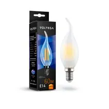 Voltega 7025 Светодиодная лампа Crystal Candle wind matt 6W 2800K E14 (7025)