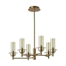 Lumion 47483; 6554/6C Люстра потолочная CLASSI LN25 27 бронза/коньячный/металл/стекло E14 6*40W 220V MADONNA
