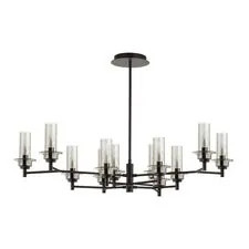 Lumion 47488; 6555/12C Люстра потолочная CLASSI LN25 30 черный/дымчатый/металл/стекло E14 12*40W 220V MADONNA
