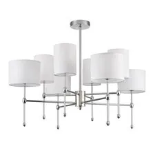 Lumion 47600; 6589/8C Люстра потолочная CLASSI LN25 60 хром/белый, металл/текстиль E14 8*40W 220V LATTI