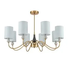 Lumion 47603; 6590/8 Люстра подвесная CLASSI LN25 57 латунь/мятный зеленый, металл, керамика/текстиль E14 8*40W 220V ANRI