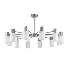 Lumion 47789; 8099/12C Люстра потолочная COMFI LN25 76 никель/белый металл/стекло Е14 12*40W 220V MAVE