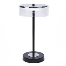 Lumion 48249; 8203/1TL Настольная лампа LEDIO LN25 393 серебро/черный/прозрачный, металл/акрил LED 7W 400К 220V SATIANA