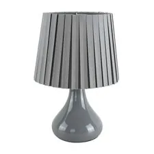 Lumion 48214; 8184/1T Настольная лампа COUNTY LN25 серый, керамика/текстиль E14 1*40W 220V NAINA