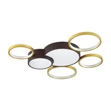 Lumion 44980; 5255/99CL Люстра потолочная LEDIO LN23 черный, матовое золото диммир. с ДУ LED 100W 6600Лм