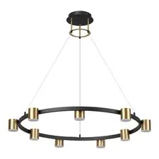 Lumion 46877; 6532/58L Светильник подвесной LEDIO LN23 220 чёрный, латунь LED 58W 3000-6000K 2224Лм 220V FLINT