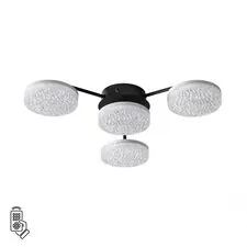 Lumion 48357; 8236/4CL Люстра потолочная с пультом ДУ LEDIO LN25 черный, металл/акрил LED 55W 3000-6000К 220V