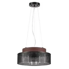 Lumion 47619; 6598/3C Подвесной светильник MODERNI LN25 156 черный/черный. коричневый металл, эко кожа/металл, стекло Е27 3*60W 220V