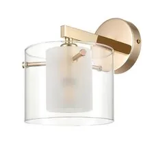 Lumion 47592; 6587/1W Бра MODERNI LN25 91 золото/прозрачный, металл/стекло E14 1*40W 220V VERDI