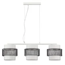 Lumion 47625; 8002/3A Подвес MODERNI LN25 159 белый, черный металл/металл, текстиль Е27 3*60W 220V ANIMAISA