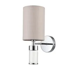 Lumion 47586; 6585/1W Бра MODERNI LN25 56 хром/бежевый, металл/текстиль, стекло E14 1*40W 220V ARNIKA