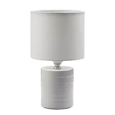 Lumion 48140; 8144/1T Настольная лампа MODERNI LN25 белый, керамика/текстиль Е27 1*60W 220V TUALA