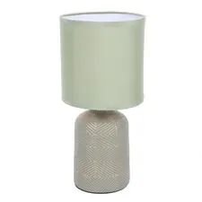 Lumion 48268; 8222/1T Настольная лампа MODERNI LN25 385 зеленый, керамика/текстиль Е27 1*60W 220V NIANA