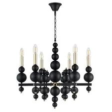 Lumion 47870; 8106/6 Люстра MODERNI LN25 120 черный/золото, металл Е14 6*40W 220V NANA
