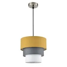 Lumion 47690; 8038/1 Подвесной светильник MODERNI LN25 133 никель/желтый/серый/белый, металл/текстиль Е27 60W 220V ILAIDA