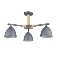 Lumion 47779; 8096/3C Люстра потолочная MODERNI LN25 267 серый/серый металл, дерево/металл Е27 3*60W 220V COLANGE