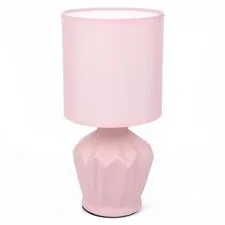 Lumion 48273; 8227/1T Настольная лампа MODERNI LN25 384 розовый, керамика/текстиль E14 1*40W 220V ORIGAMIA