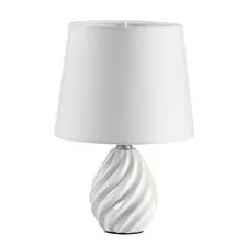 Lumion 48139; 8143/1T Настольная лампа MODERNI LN25 белый, керамика/текстиль Е27 1*60W 220V KEILA