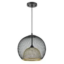 Lumion 47710; 8052/1A Подвесной светильник SUSPENTIONI LN25 315 черный/черный, золото металл/металл E27 1*60W 220V LEONELA