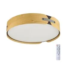 SONEX 1026892; 7721/120L AVRA LED SN 058 Светильник металл / пластик / белый / черный/дерево LED 120Вт 3000-6000K D700 IP20 пульт ДУ CORAGGIO