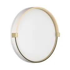 SONEX 46886; 7646/CL PALE SN 189 Светильник пластик / белый / золотой LED 30Вт 4000К D340 IP43 OLIDI WHITE