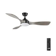 SONEX 46241; 7702/24L VIVA LED SN 189 Люстра-вентилятор, черный / серое дерево LED 24Вт 3000-6000K D1320 пульт ДУ STORM