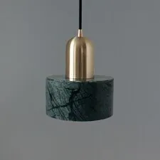 Cloyd 10931 Подвесной светильник ANTUAN P1 диаметр - 15 см, латунь светло зеленый мрамор
