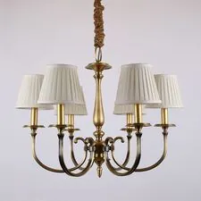 Cloyd 10146 Люстра EVANSVILLE C6 диаметр - 64 см, латунь/коричневый