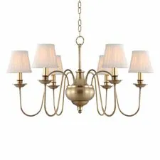 Cloyd 10064 Люстра LOUISIANA C6 беж. абажур диаметр - 73 см