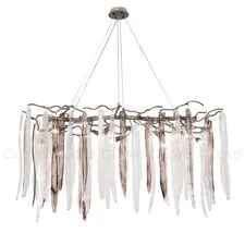 Cloyd 10406 Люстра SULAWESI C12 ширина - 122 см, серебро темно черное стекло