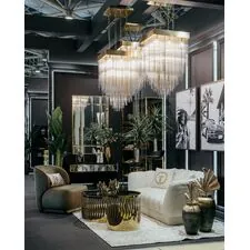 Garda Decor 91GH-10220 Люстра потолочная, латунь 56*56*h.90,5см