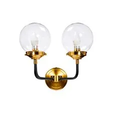 Garda Decor K2KG0521W-2 Бра Simple M латунь, стекло прозр. 32*23*h32 см