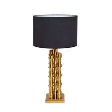 Garda Decor K2KM0901BR Лампа настольная Bamboo плафон черн, черн/латунь 45*h90см