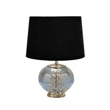 Garda Decor 69-22361 Лампа настольная "Coral" плафон чёрный d36*h58см