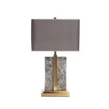 Garda Decor K2KM15650 Лампа настольная плафон серый h65см