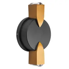 Lightstar 380623 Светильник DITO 2х1W LED 220LM G ЧЕРНЫЙ/ЗОЛОТО 4000K