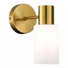 EVOLUCE SLE1139-301-01 Светильник настенный Латунь/Белый E14 1*60W