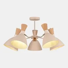 EVOLUCE SLE1256-502-05 Светильник потолочный Бежевый/Бежевый, Светлое дерево, Золотистый E14 5*40W