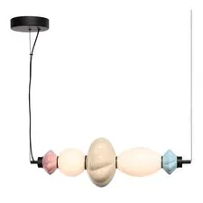ST LUCE SL6134.423.01 Светильник подвесной ST-Luce черный/синий, желтый, розовый, опаловый LED 1*18W 3000K