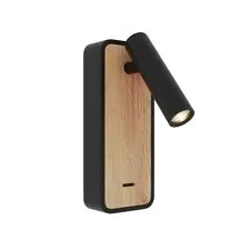 ST LUCE ST160.431.03 Светильник настенный Черный, Светлое дерево/Черный LED 1*3W 3000K