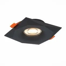 ST LUCE ST203.408.01 Светильник встраиваемый Черный GU10 1*50W  L95xW95xH25 220V Без ламп