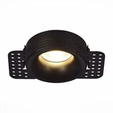 ST LUCE ST218.448.01 Светильник встраиваемый. Черный GU10 1*50W  IP20 D78xH30 165-265V Без ламп