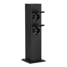 ST LUCE SL9012.415.00 Столб уличный 4 розетки ST-Luce черный - -*15W