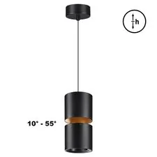 NOVOTECH 359340 OVER NT24 000 черный Светильник подвесной с механизмом регулировки высоты, провод 2м IP20 LED 10W/3W 3000K 1090Лм 170-265V ARISTO