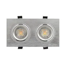Denkirs DK3022-CM Встраиваемый светильник, IP 20, 10 Вт, GU5.3, LED, серый, пластик