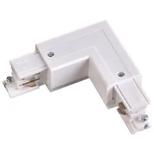 NOVOTECH 135064 PORT NT19 137 белый Соединитель "L" внутренний с токопроводом для трехфазн. шинопровода IP20