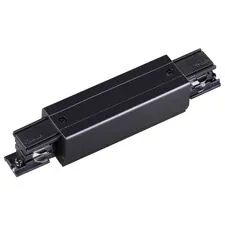 NOVOTECH 135051 PORT NT19 137 черный Соединитель с токопроводом прямой внешний для трехфазн. шинопровода IP20